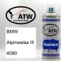 Preview: BMW, Alpinweiss III, 4090: 400ml Sprühdose, von ATW Autoteile West.